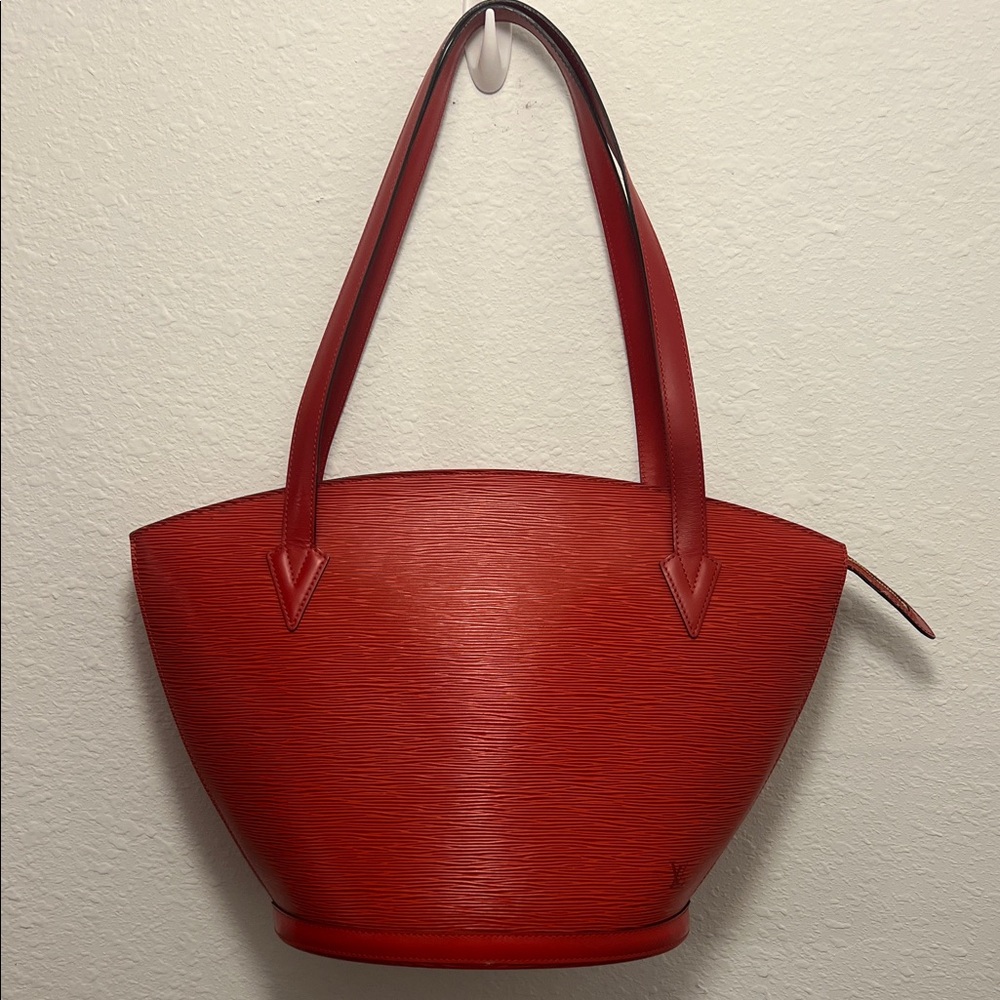 Authentic Louis Vuitton St. Jacques GM in Red Epi Leather